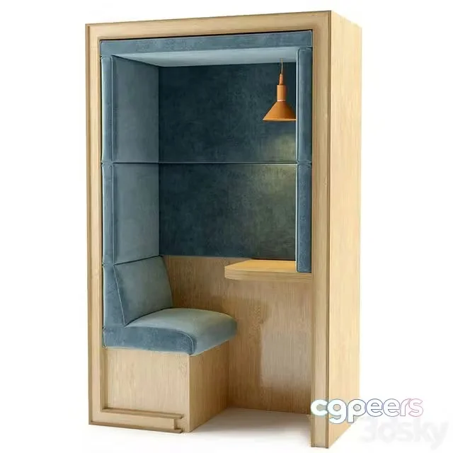 3ds Max Free – Desktop (Office desk for secluded work in large rooms)