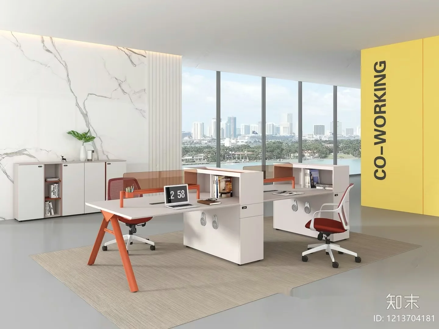 Co-Working Space 3D Model – 11598 – VRAY Render