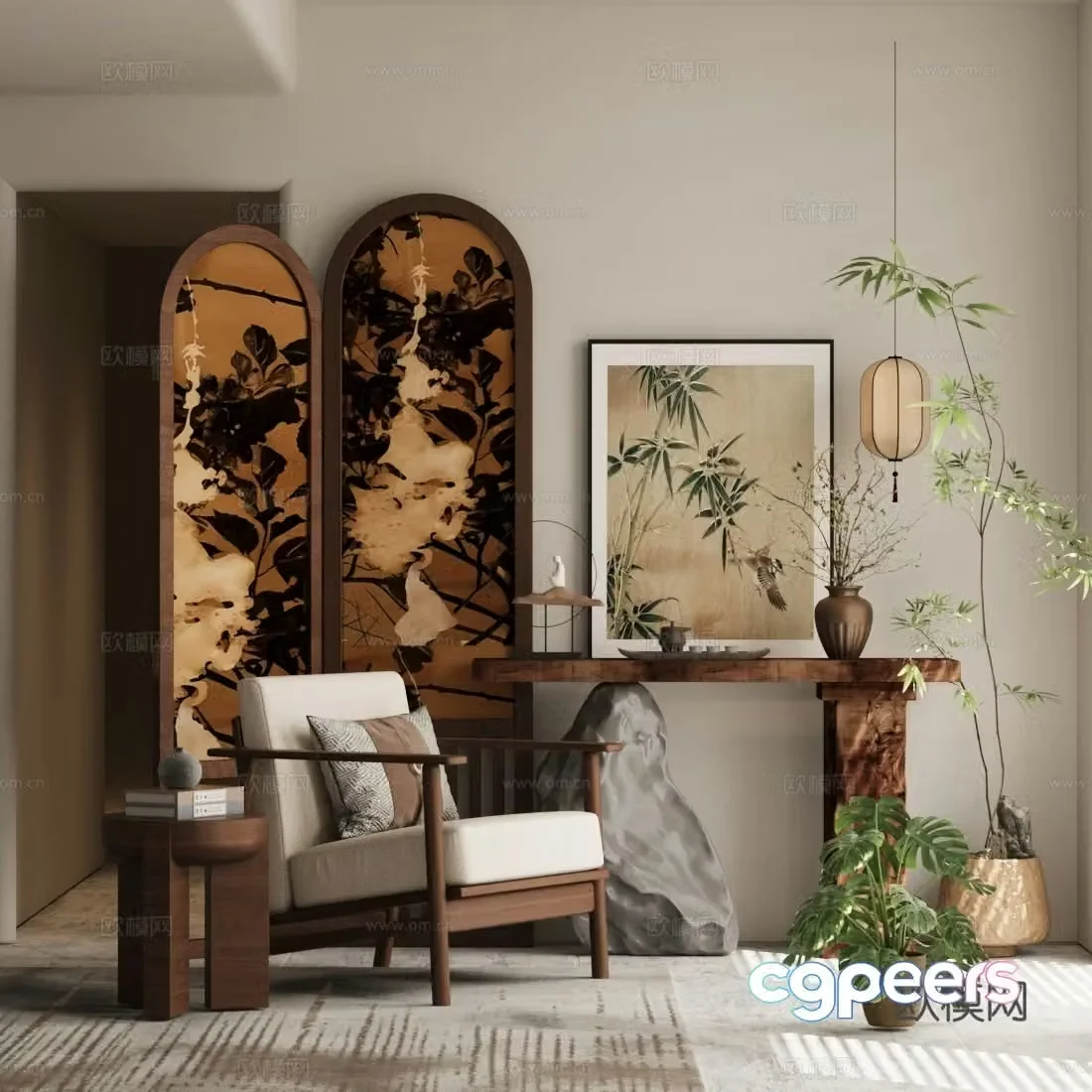New Chinese Zen Constitution New Chinese End Scenery Constitution New Chinese End Scenery Constitution New Chinese End Scenery Constitution New Chinese End Scenery Constitution 3D Model