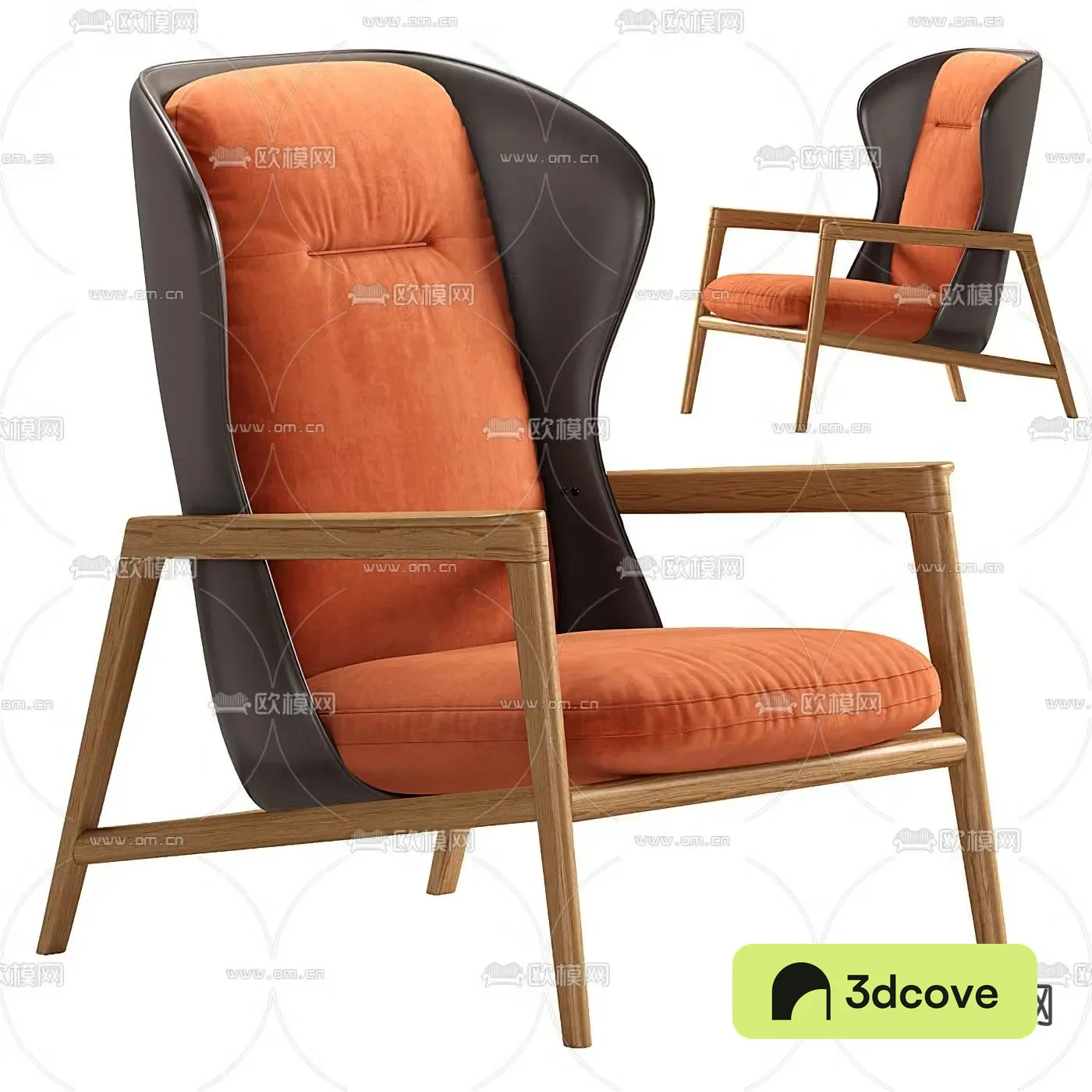 Natuzzi modern high back lounge chair