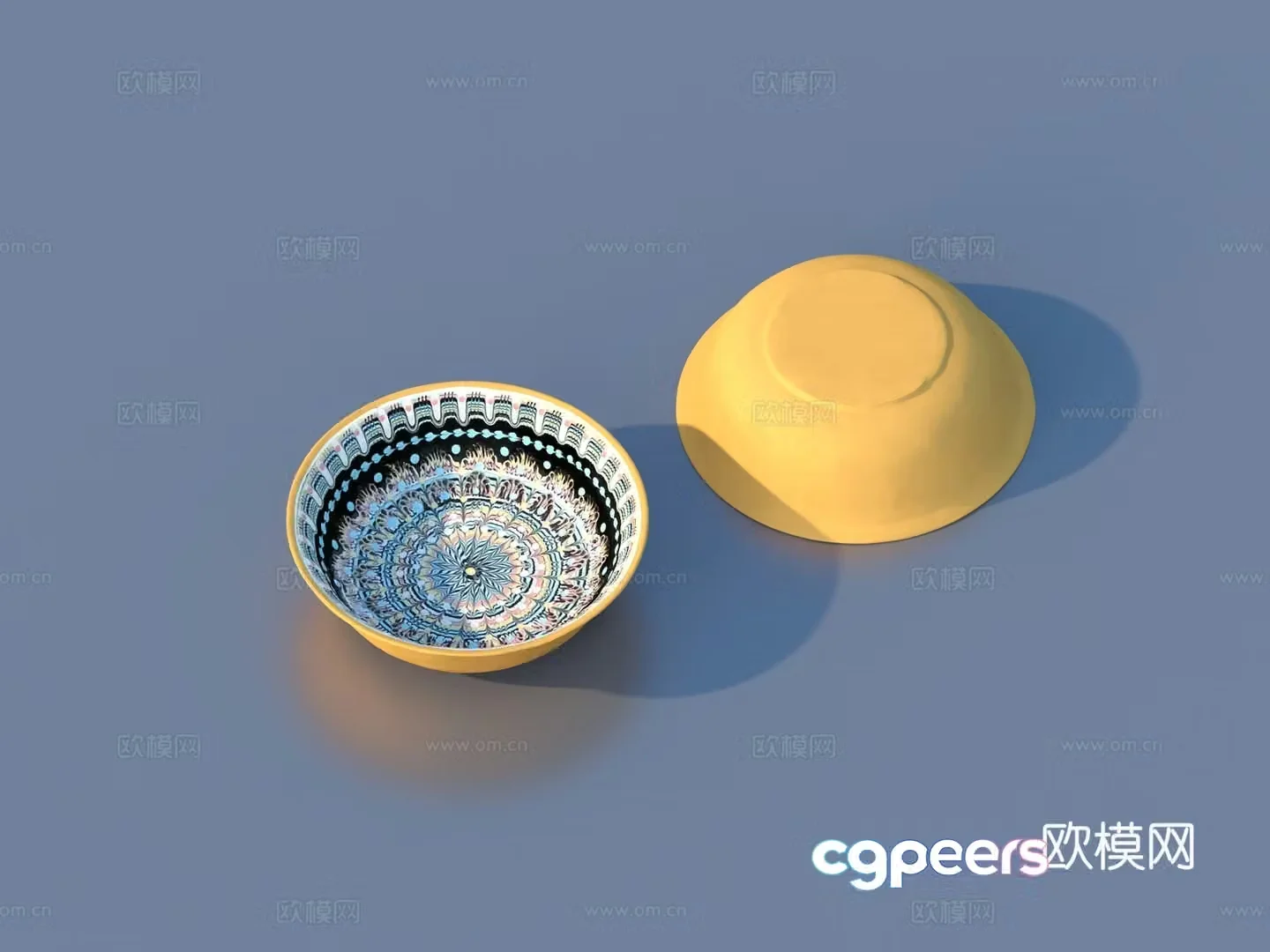 Bowl dining plate platter porcelain 3d model