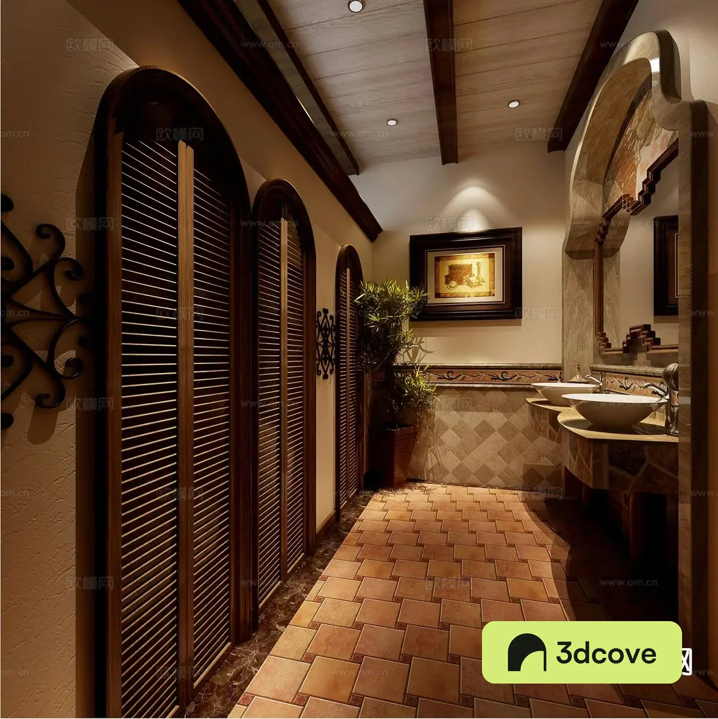Simple European bathroom