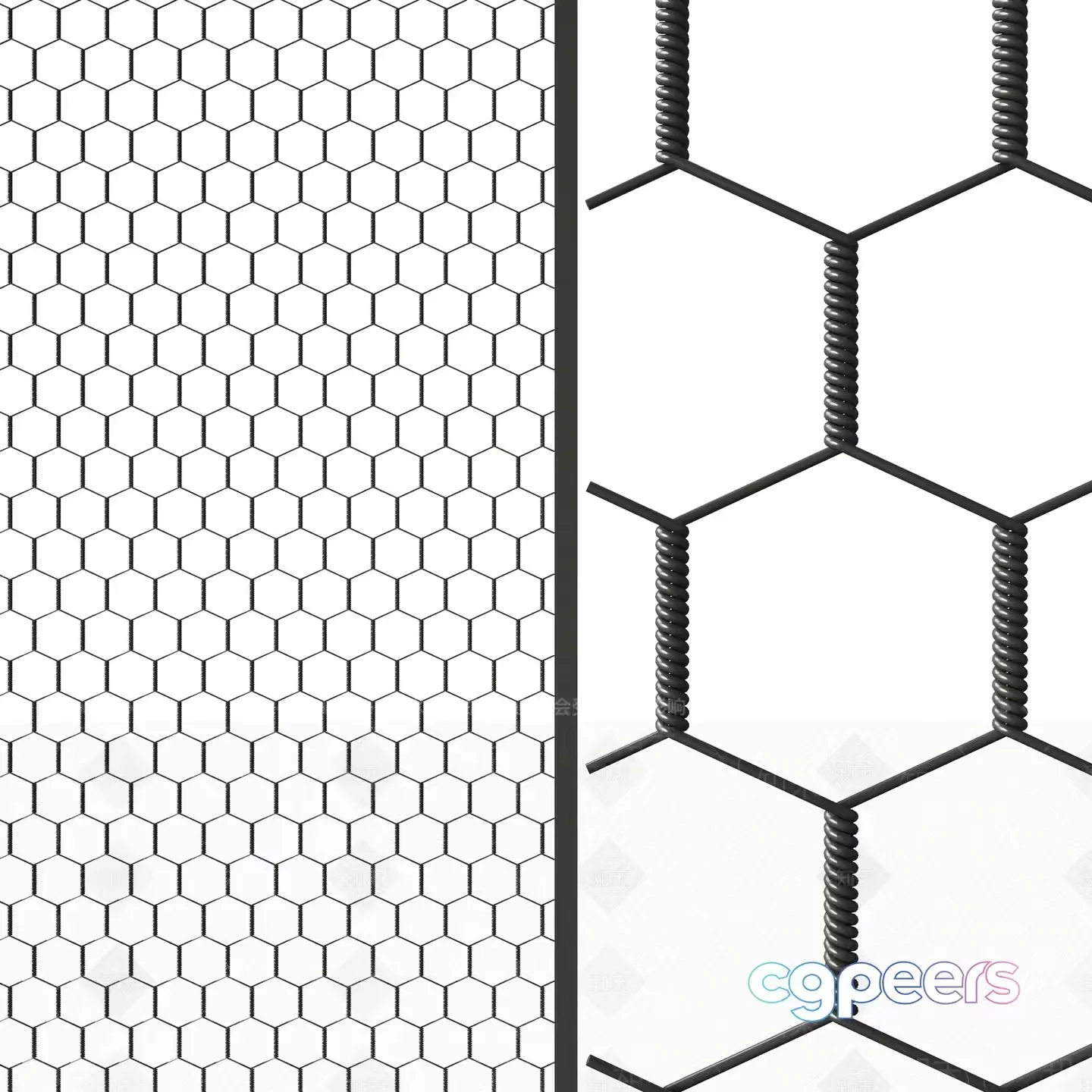 Modern Metal Screen 3D Model – 8379 – VRAY Render