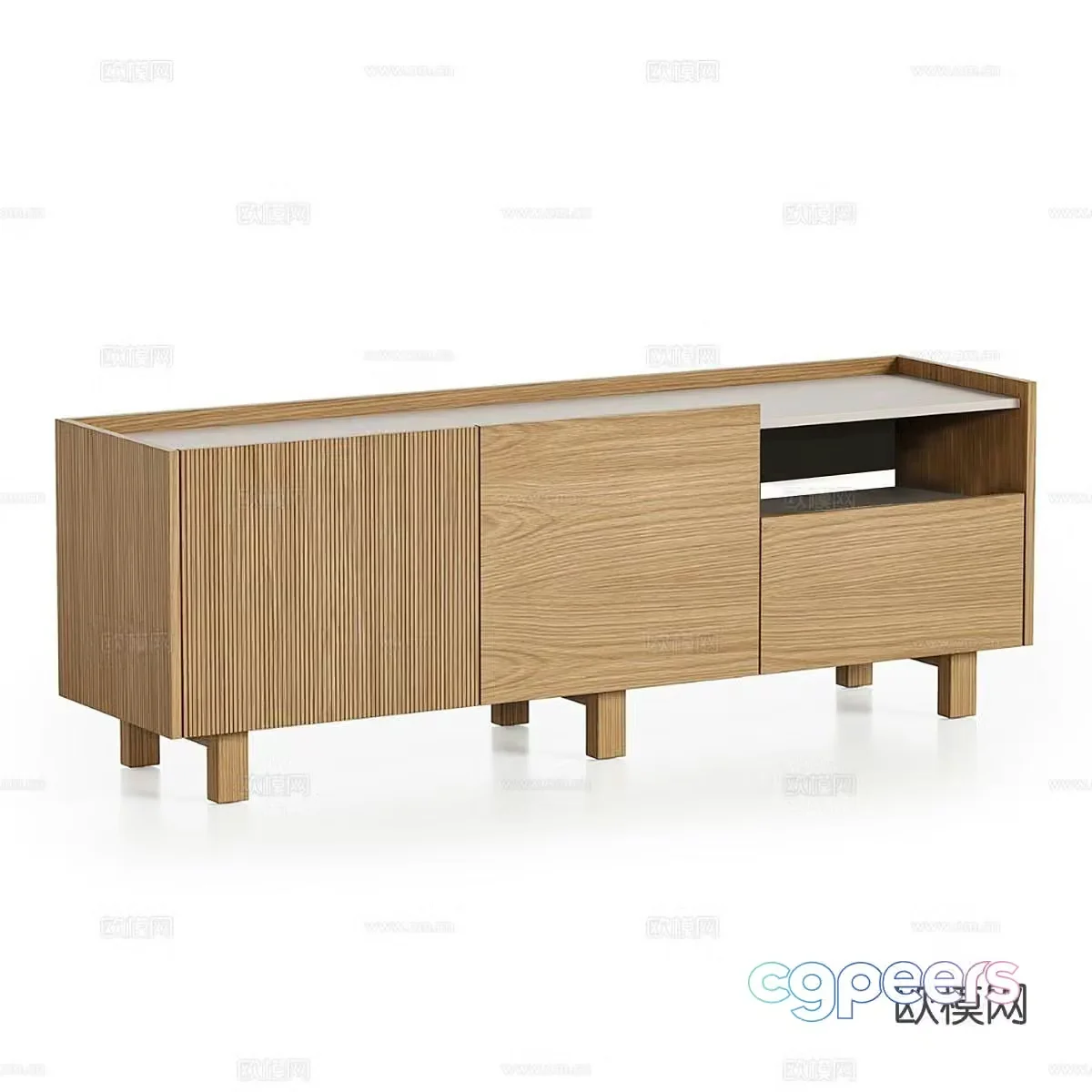 Nordic TV cabinet 3d model