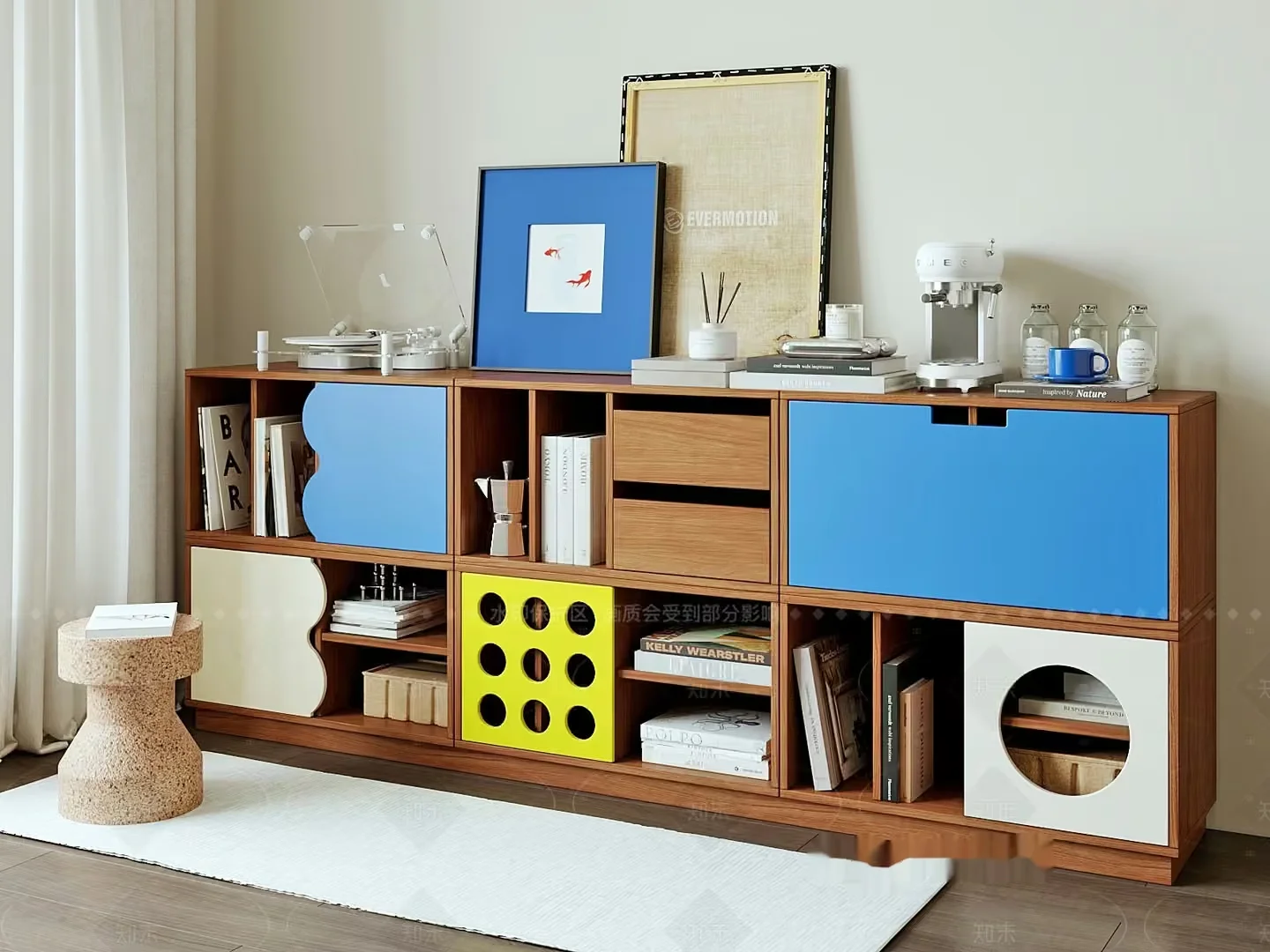 Modern Shelving Unit 3D Model – 8893 – VRAY Render