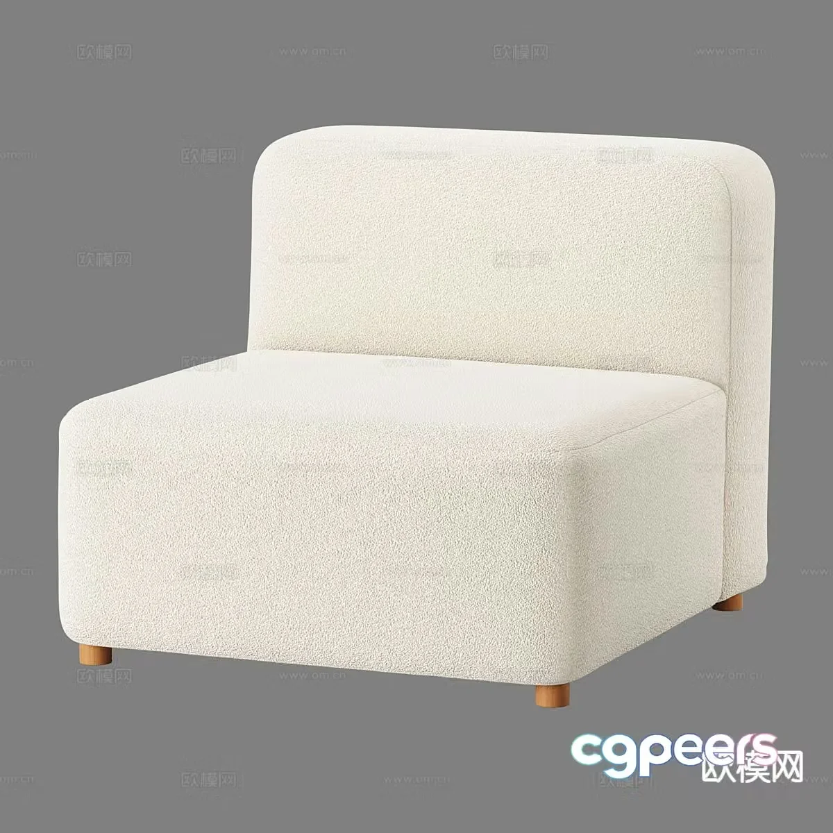 Modern single sofa leisure sofa 3d model
