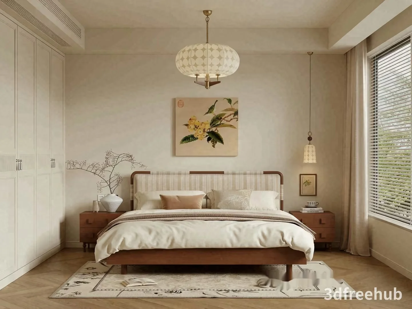 Cozy Bedroom 3D Model – 21637 – VRAY Render