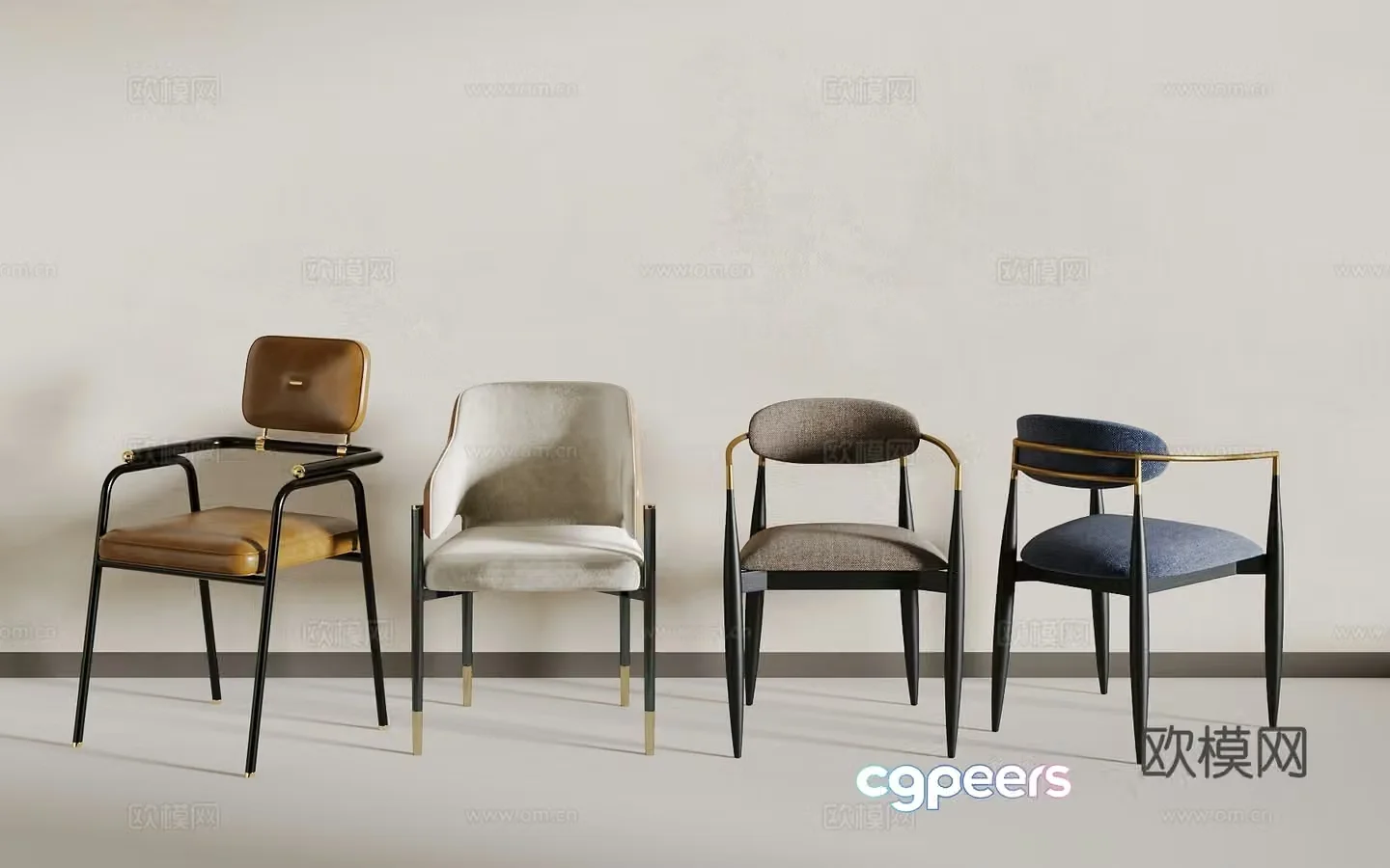 Light luxury seat 3D model