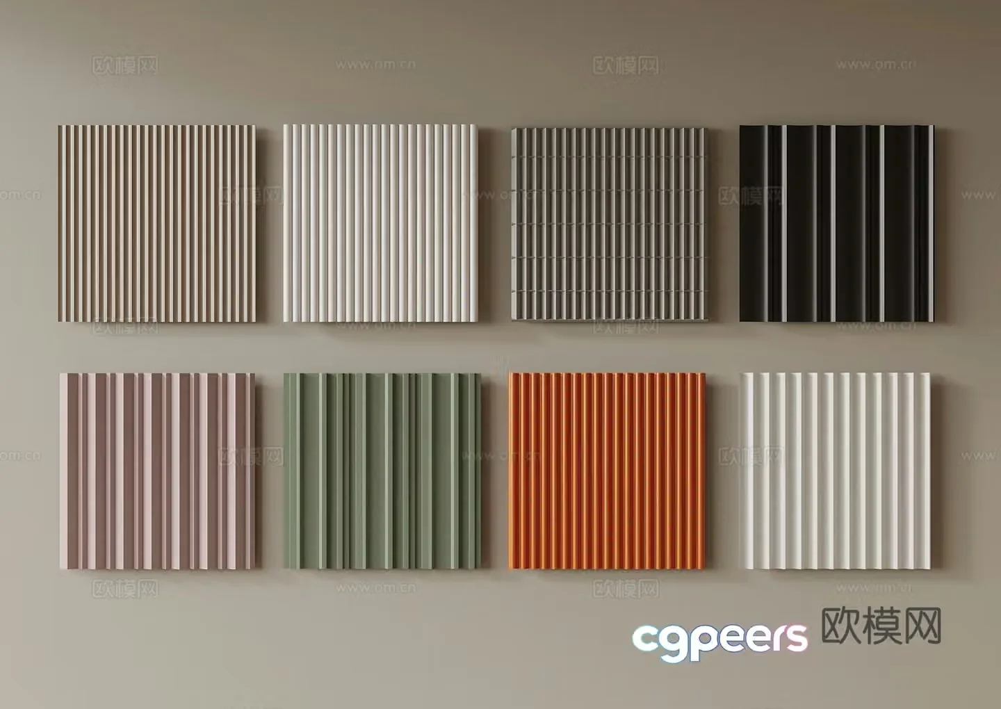 Paint Modern Wall Panel Color Card Paint 3D Model