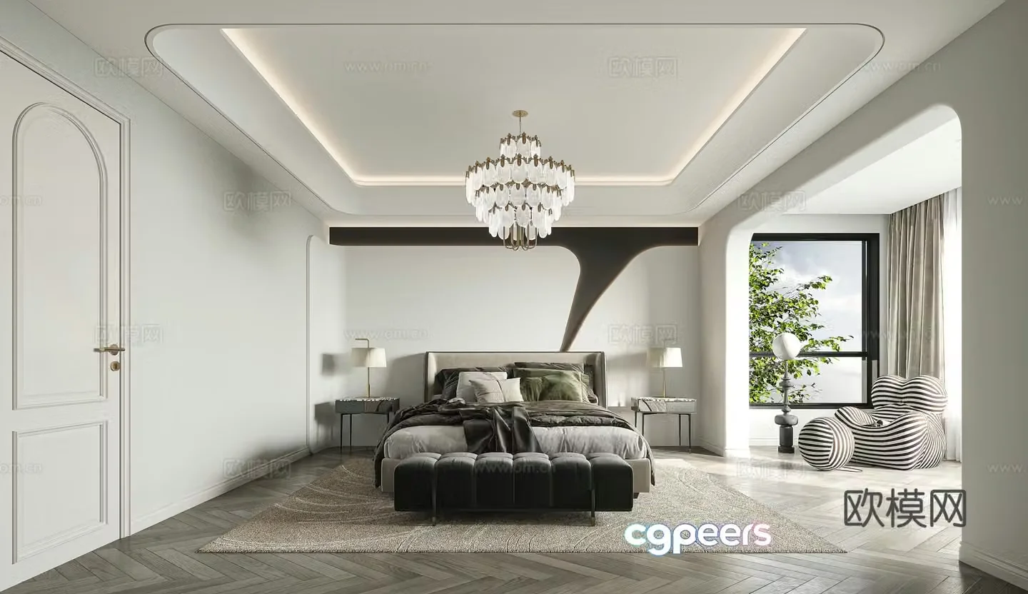 French bedroom 3d model