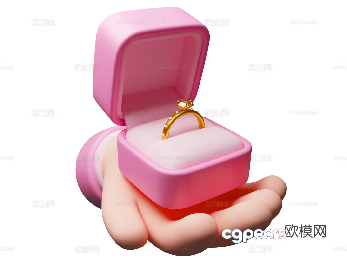 Chinese Valentine’s Day Wedding Festival WEDDING Wedding Ring 3D Model