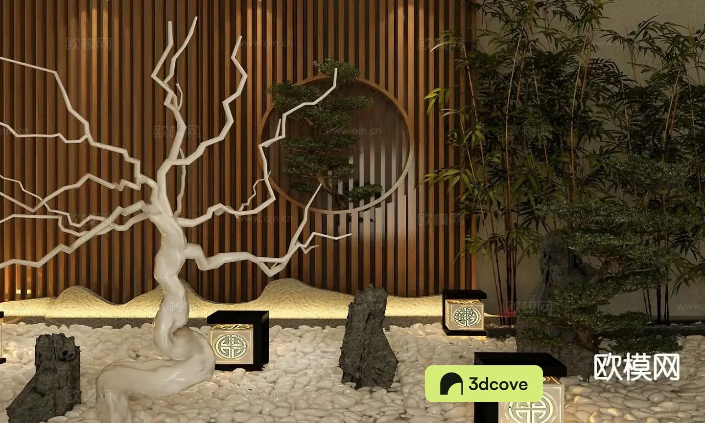 New Chinese style landscape sketch indoor sketch
