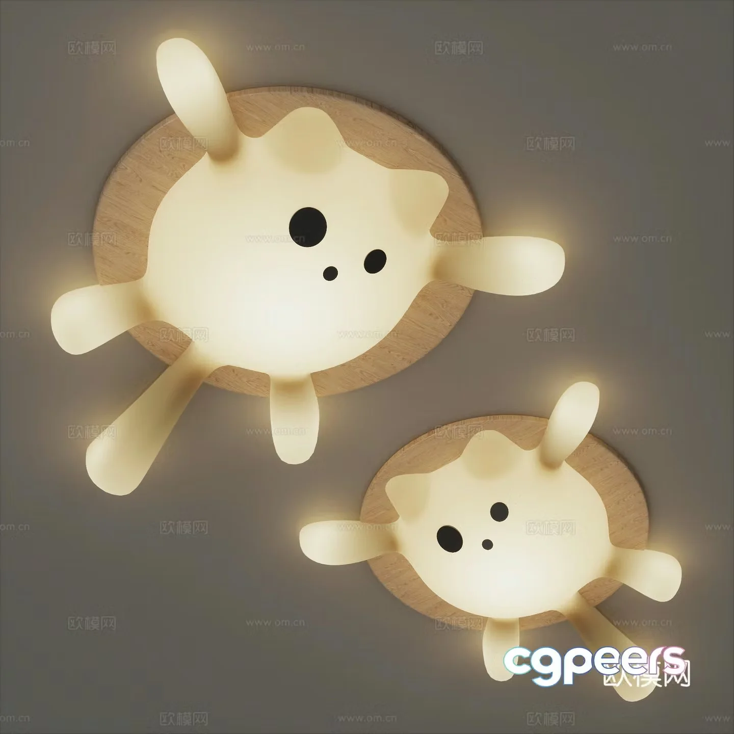 Modern children’s room ceiling light 3d model 3d model