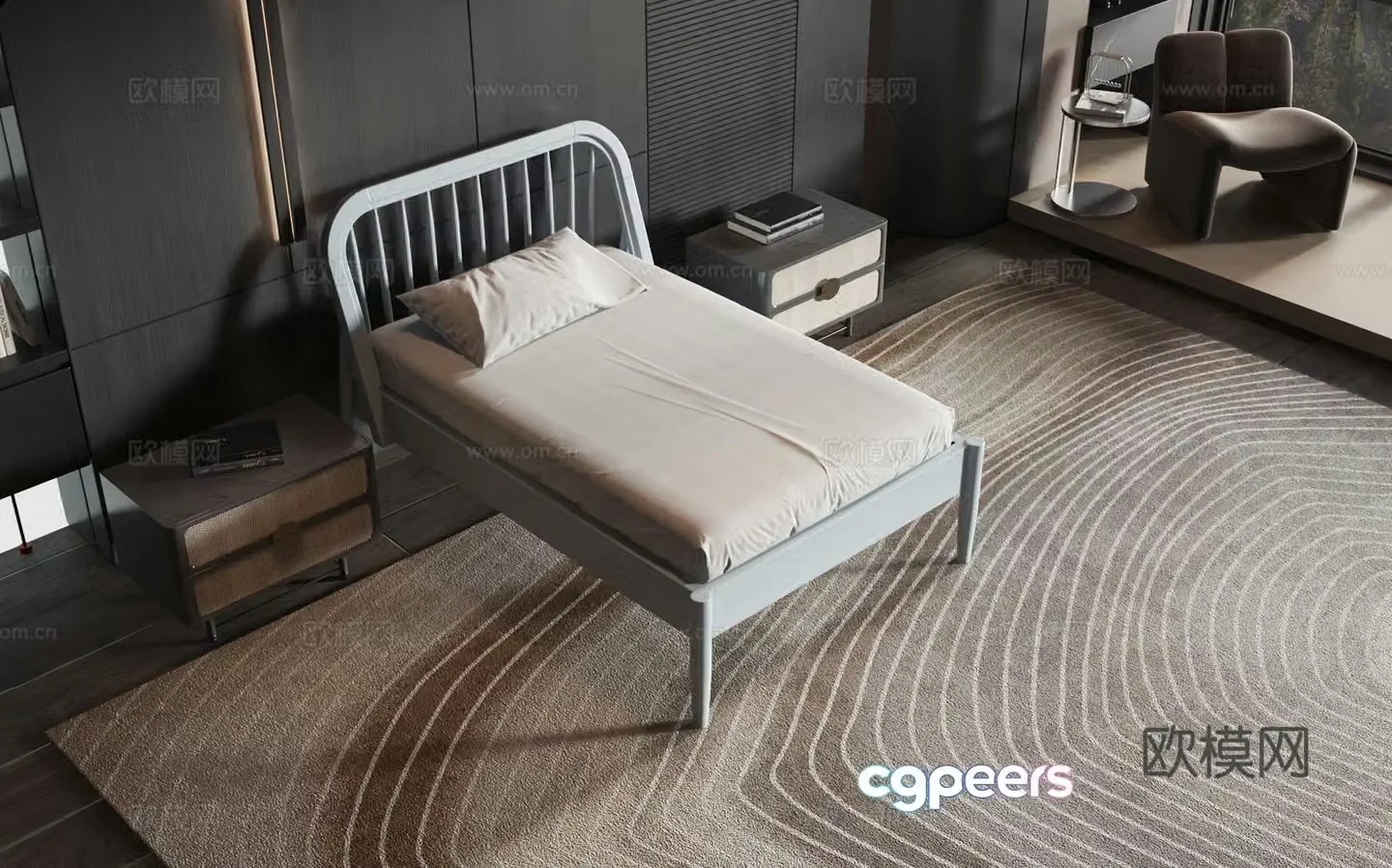 Modern style product bed 3d model