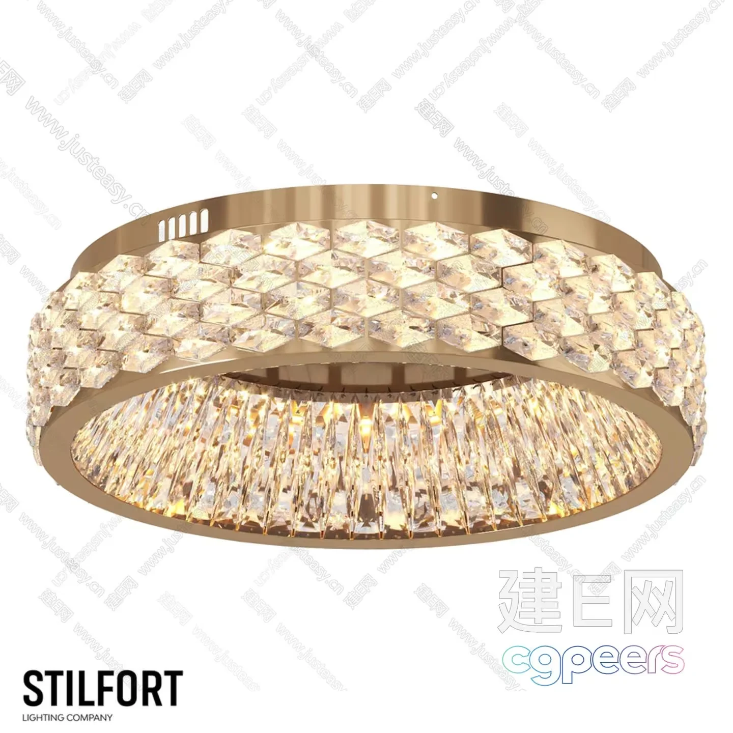 Gold Light Fixture 3D Model – 5732 – VRAY Render
