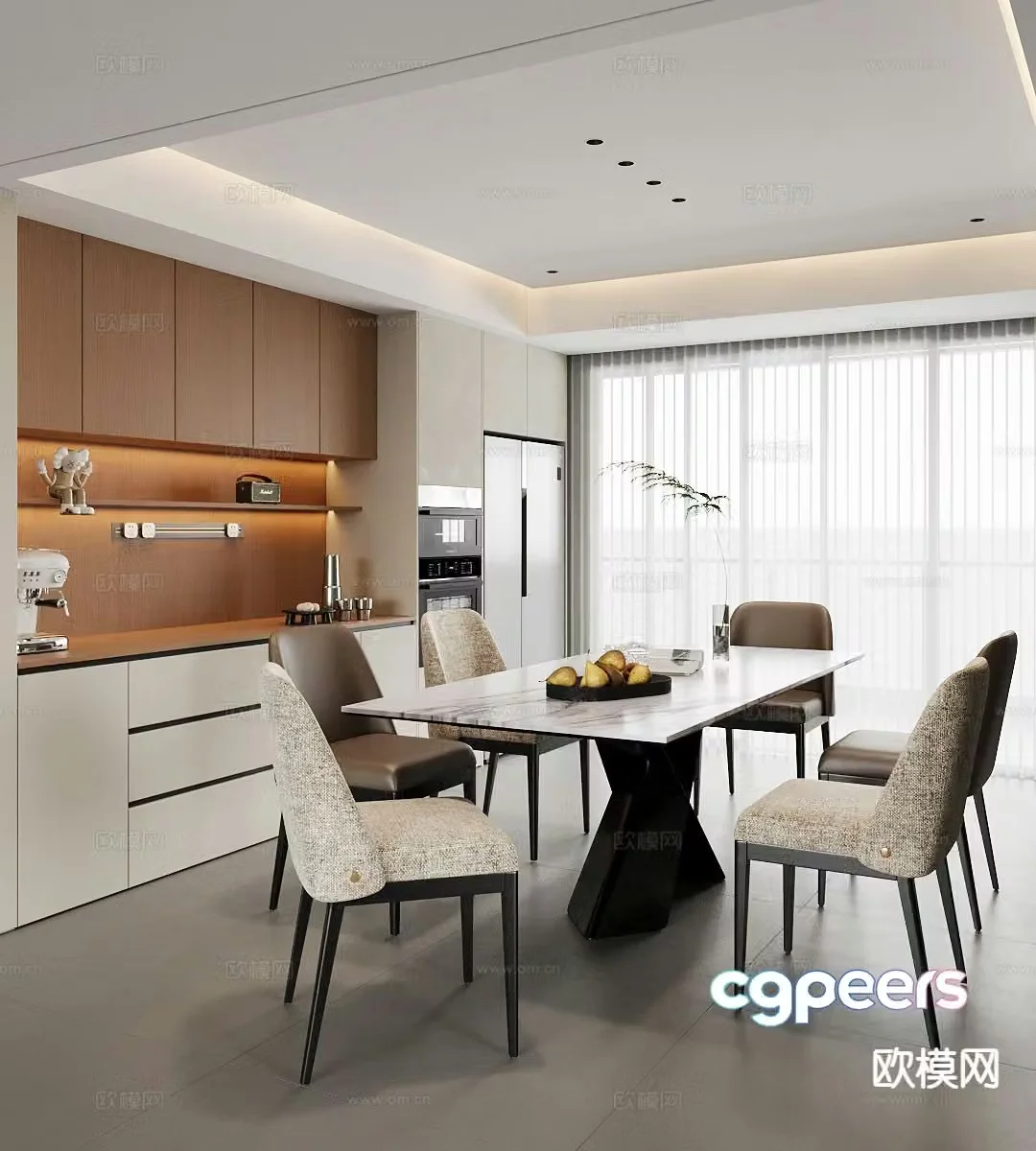 Modern restaurant 3d model