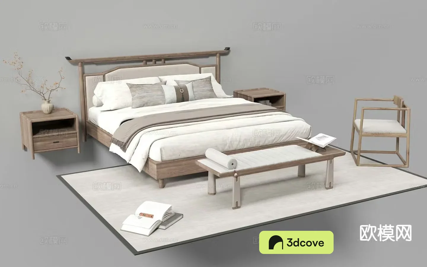 New Chinese style double bed