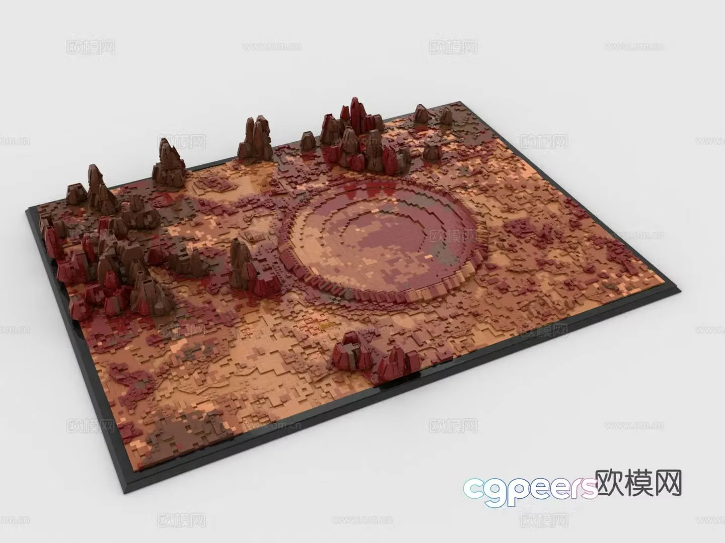 LEGO LEGO Toys Building Blocks Mars Landscape Mars Surface Crater 3D Model