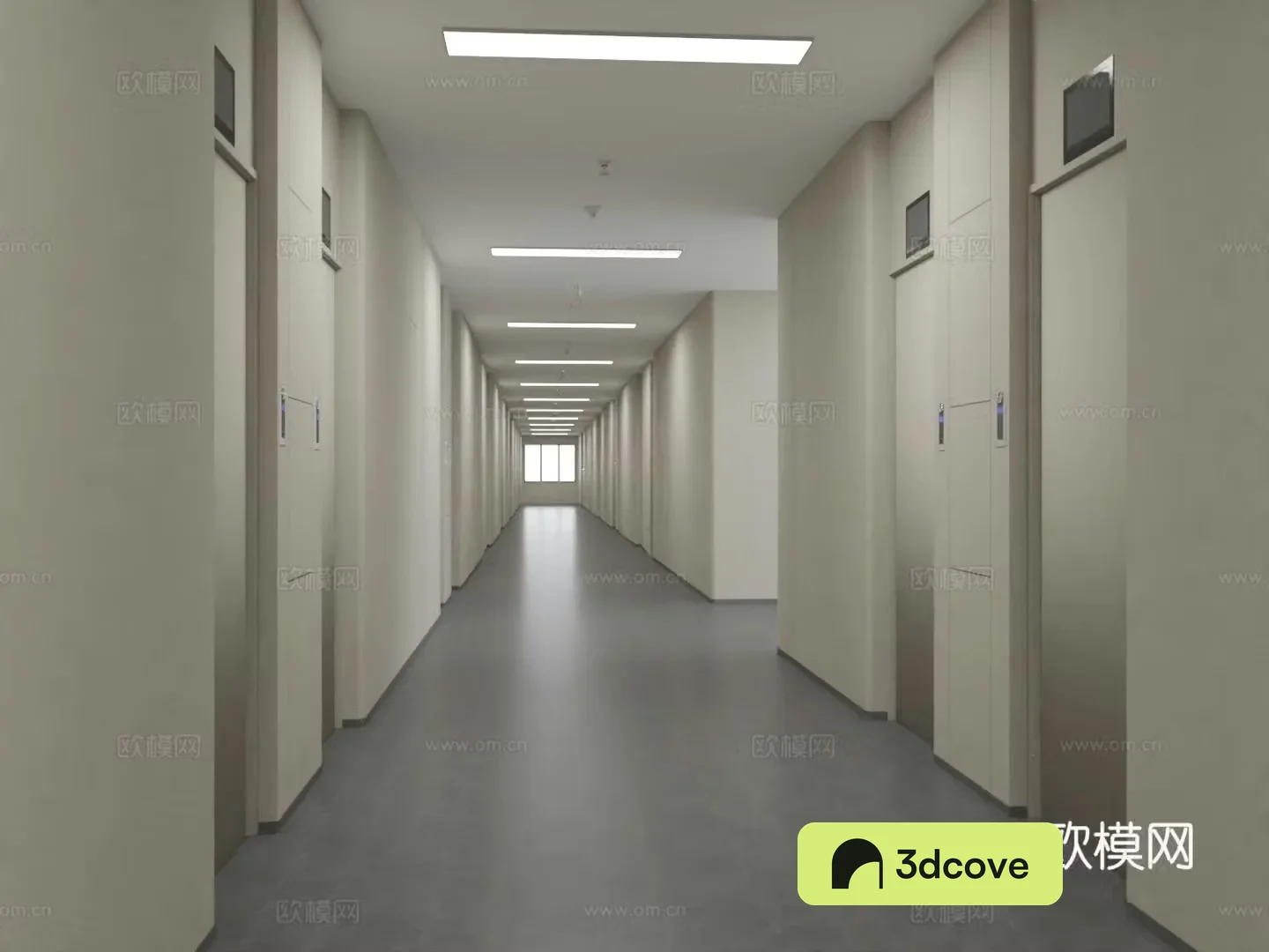 the corridor of the building