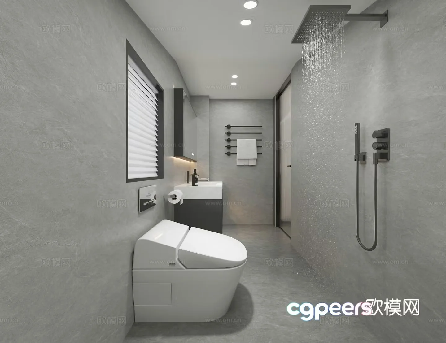 Modern bathroom bathroom 3d model
