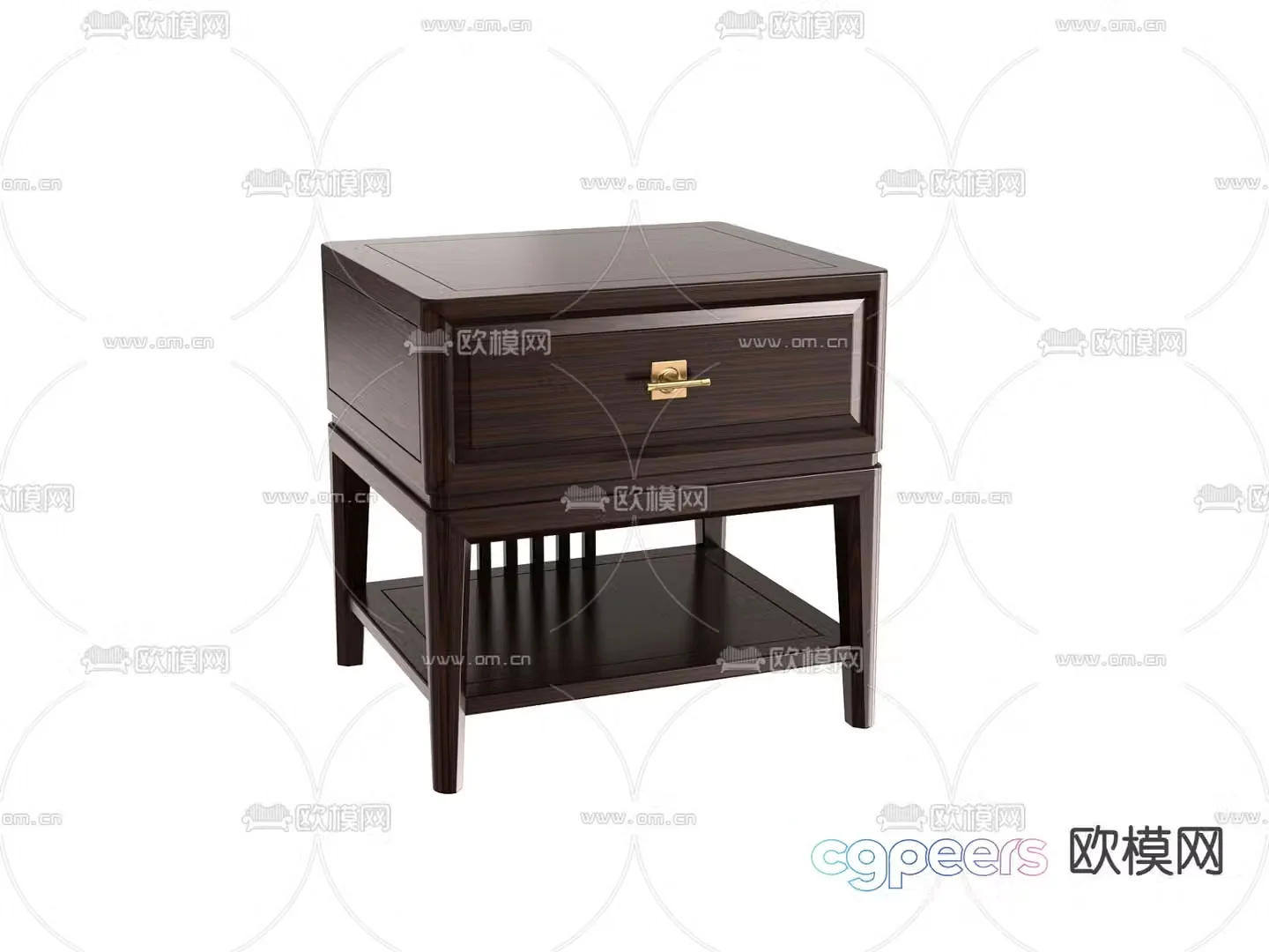 New Chinese style bedside table 3d model