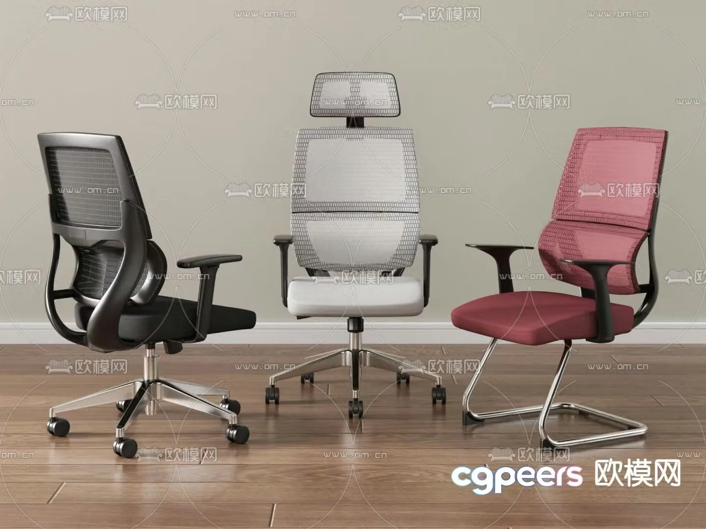 Office chair shift chair staff chair conference chair 3d model