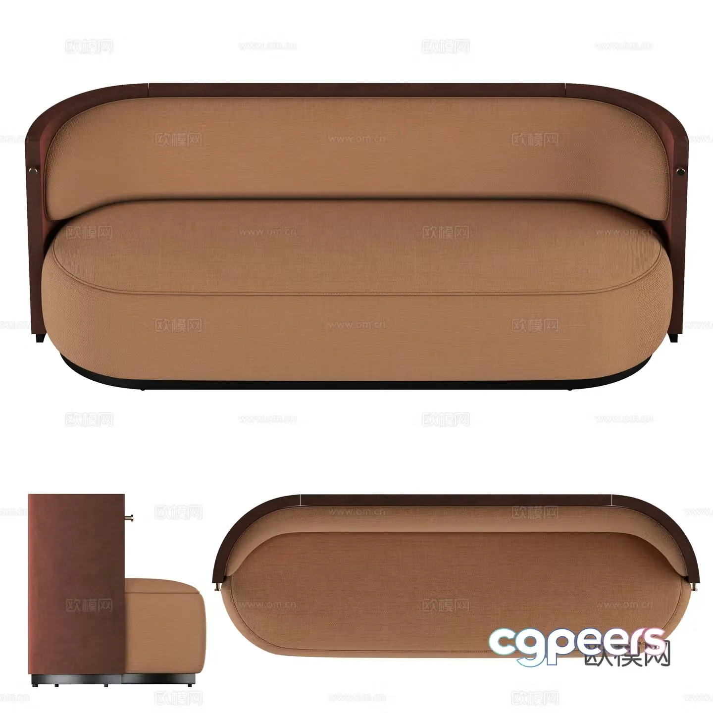 Card seat sofa backrest sofa 3d model