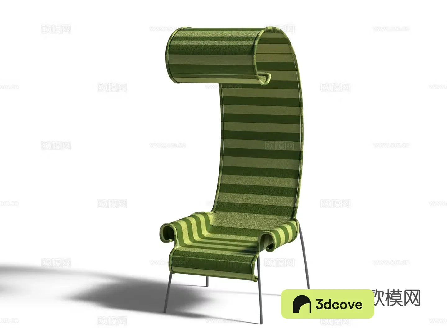 Modern striped lounge chair outdoor lounge chair