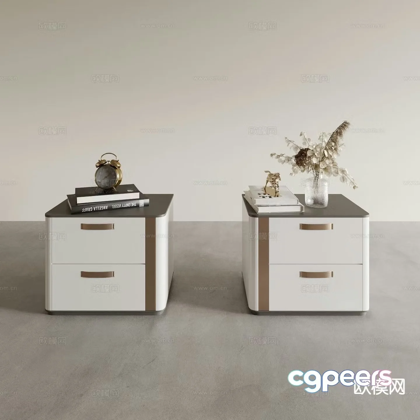 Modern bedside table 3d model