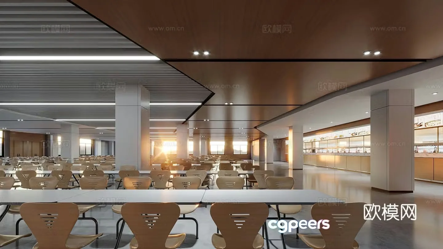 3D model of employee restaurant