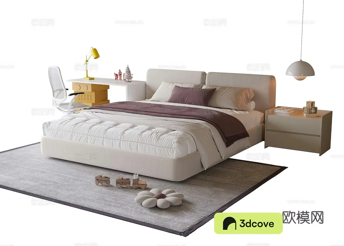 Modern children’s bed children’s desk and chair children’s bedside table