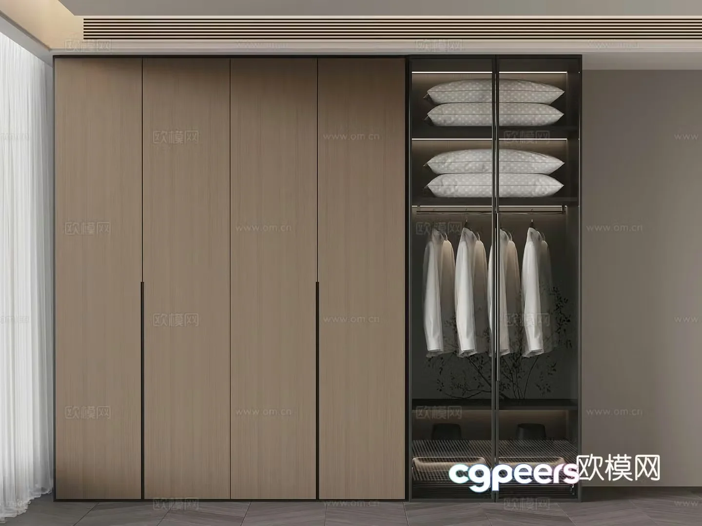Italian cabinet wardrobe 3d model
