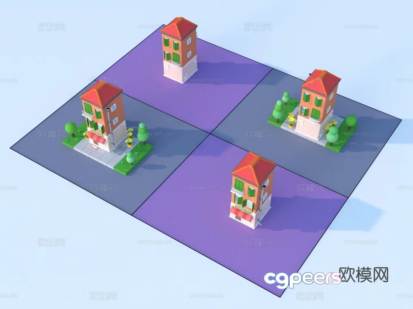 Cartoon toys building block toys 3d model