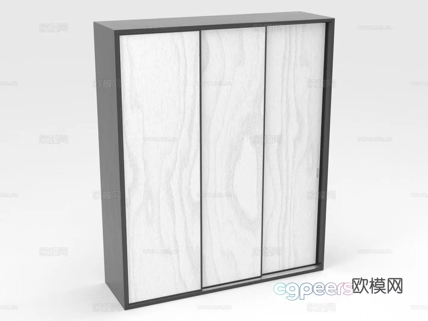 Wardrobe Storage Locker Sliding Door Wardrobe Bedroom Cabinet Wooden Cabinet Cabinet 3D Model