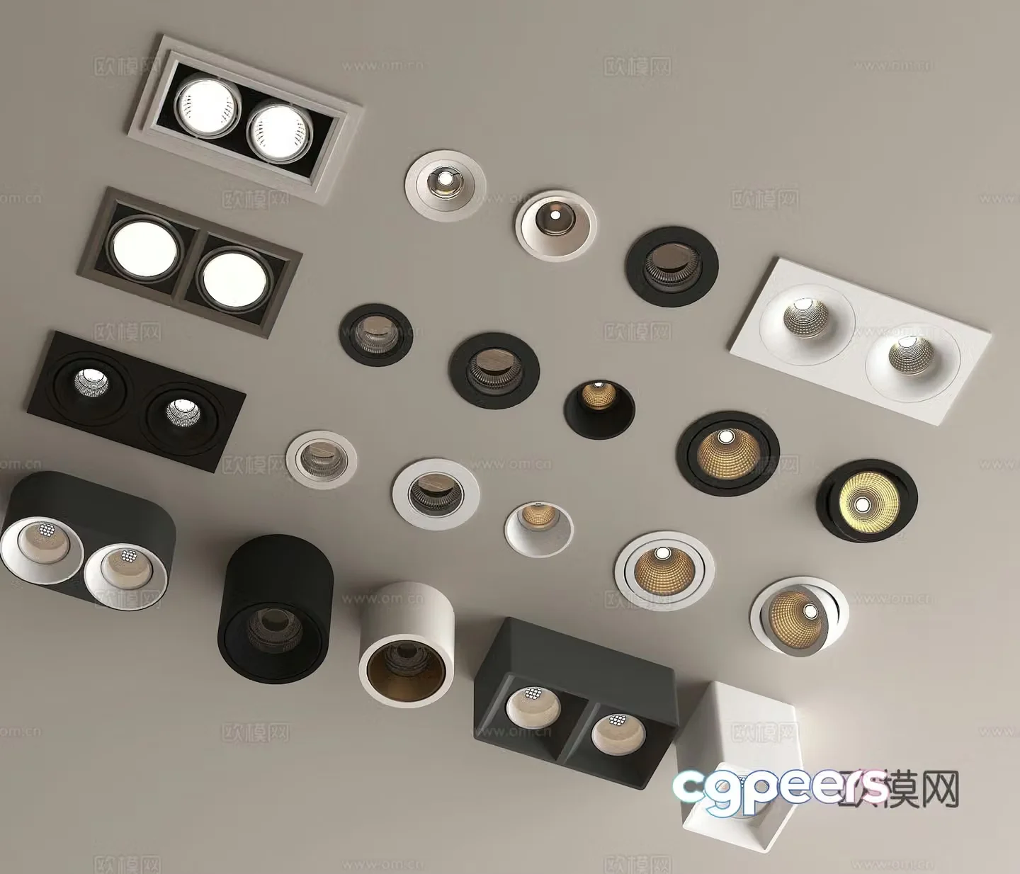Spotlight Downlight Bull’s Eye Lamp 3d model