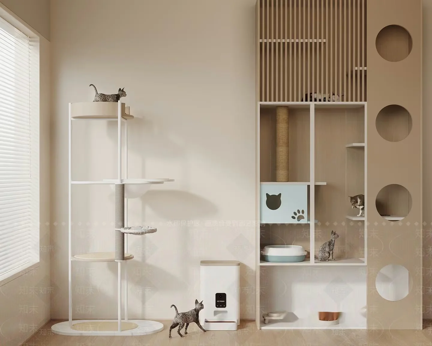 Cat Play Area 3D Model – 20121 – VRAY Render