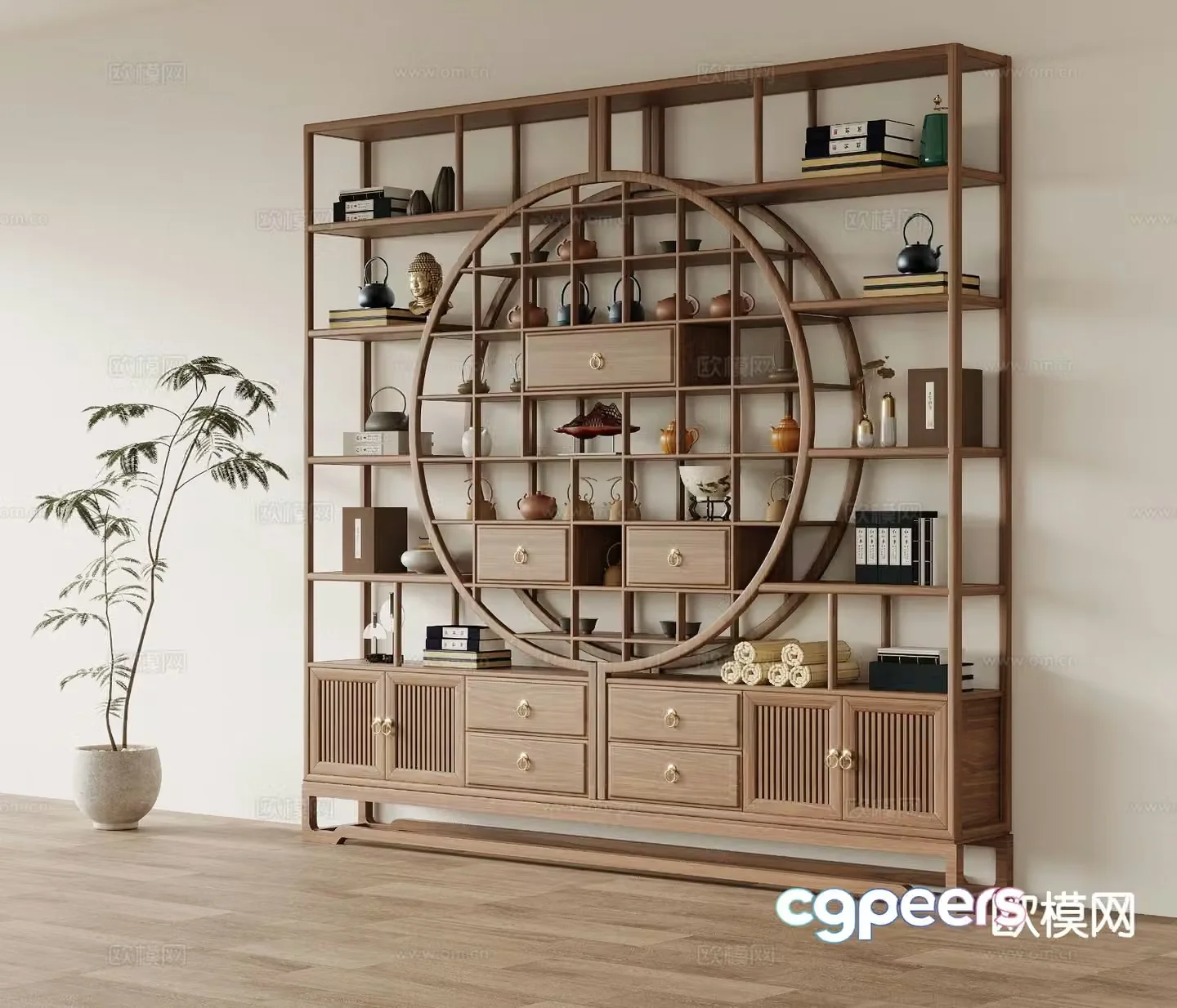 New Chinese style Bogu rack 3D model
