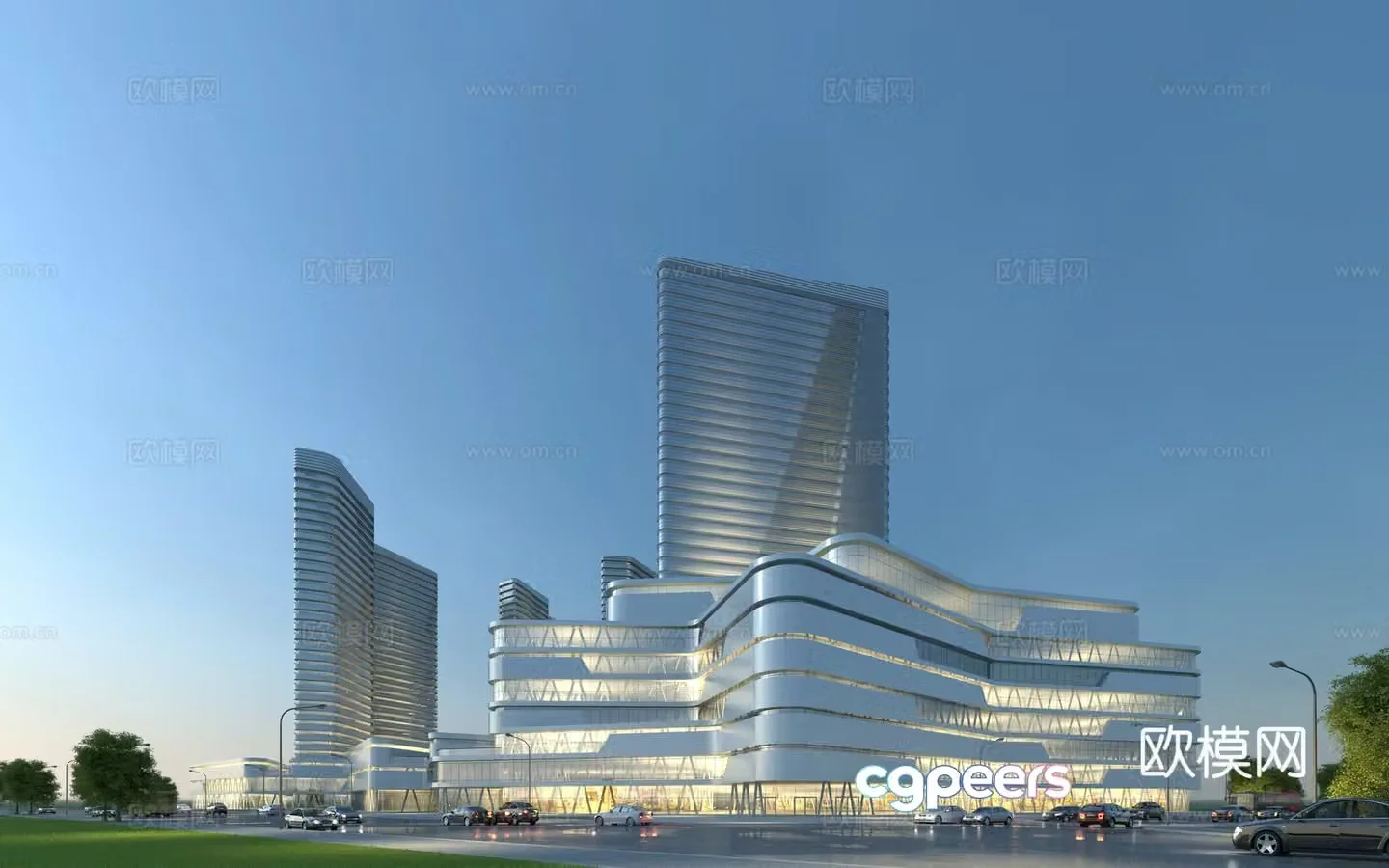 3D model of commercial complex