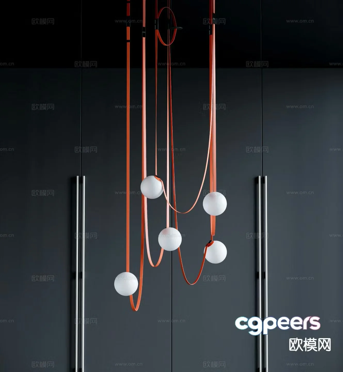 Modern creative chandelier 3d model