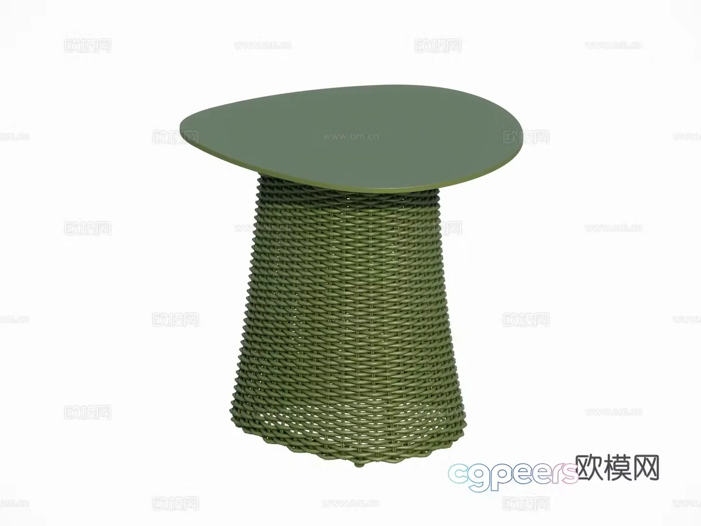 Modern outdoor garden tea table special shape metal woven tea table combination 3D model