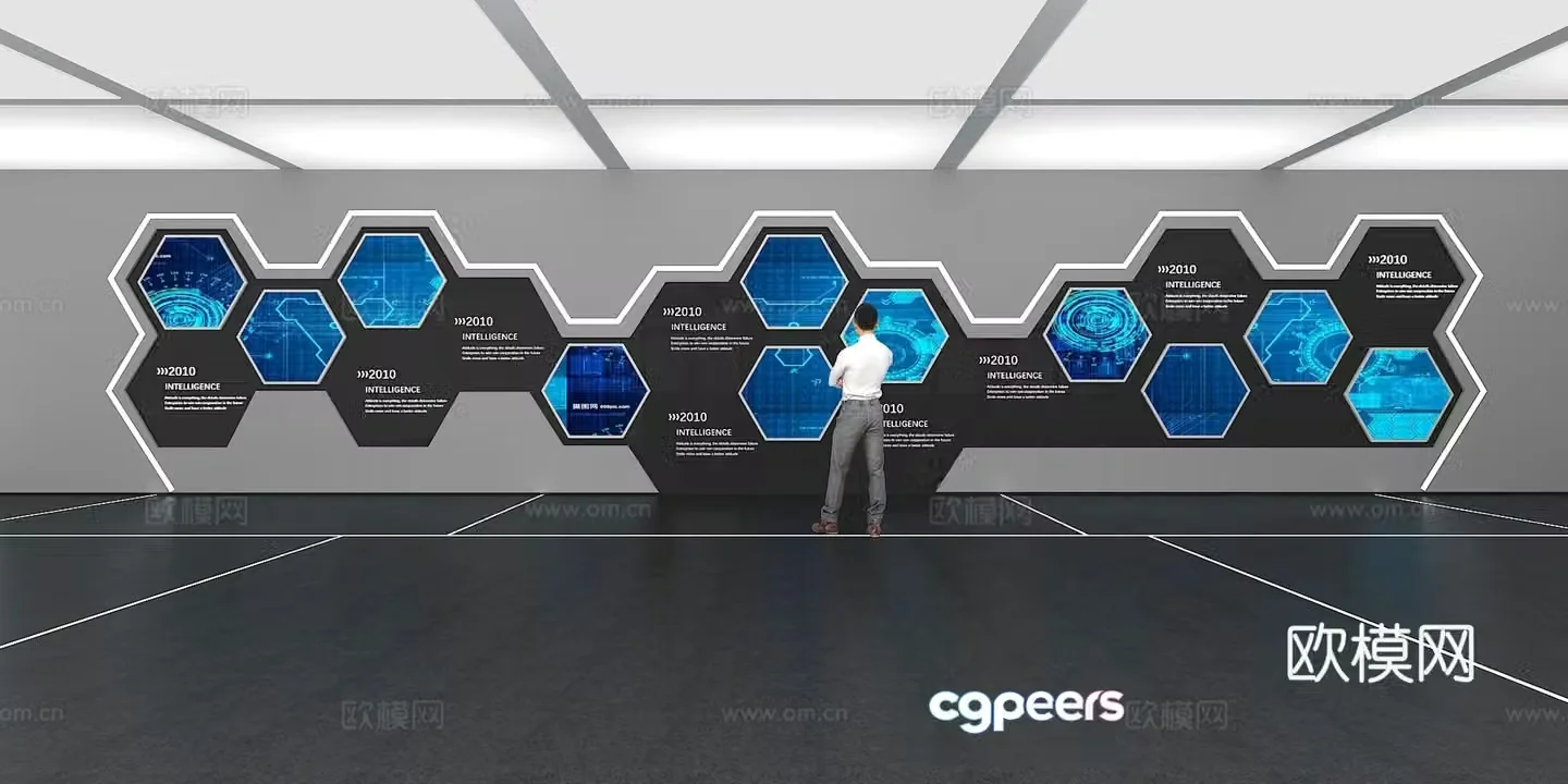Cultural wall Corporate culture wall Display wall Classroom Exhibition hall Campus culture Corridor 3D model