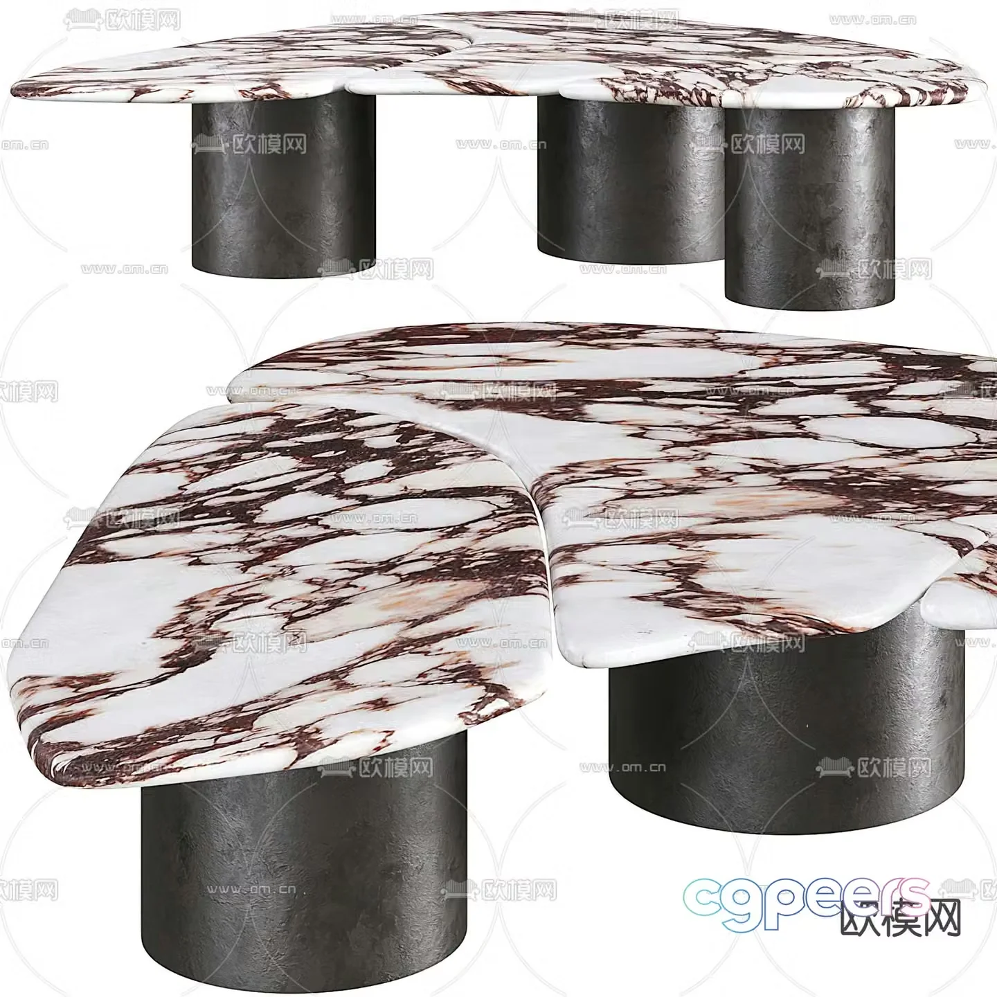 Baxter marble coffee table 3d model