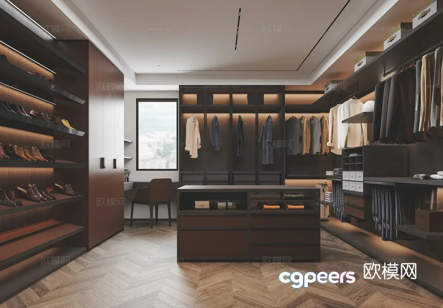 Modern cloakroom 3d model