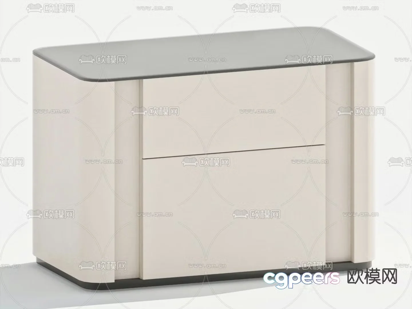 Modern bedside table 3d model