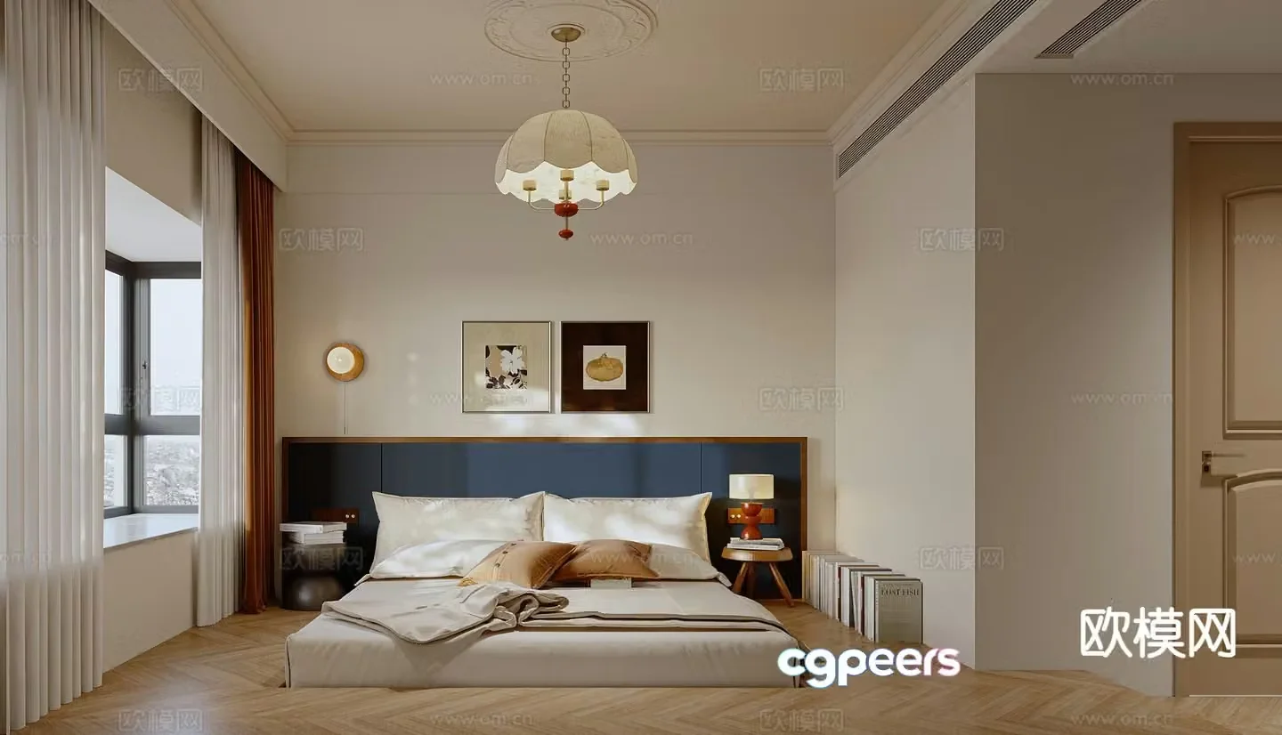 French bedroom master bedroom 3d model