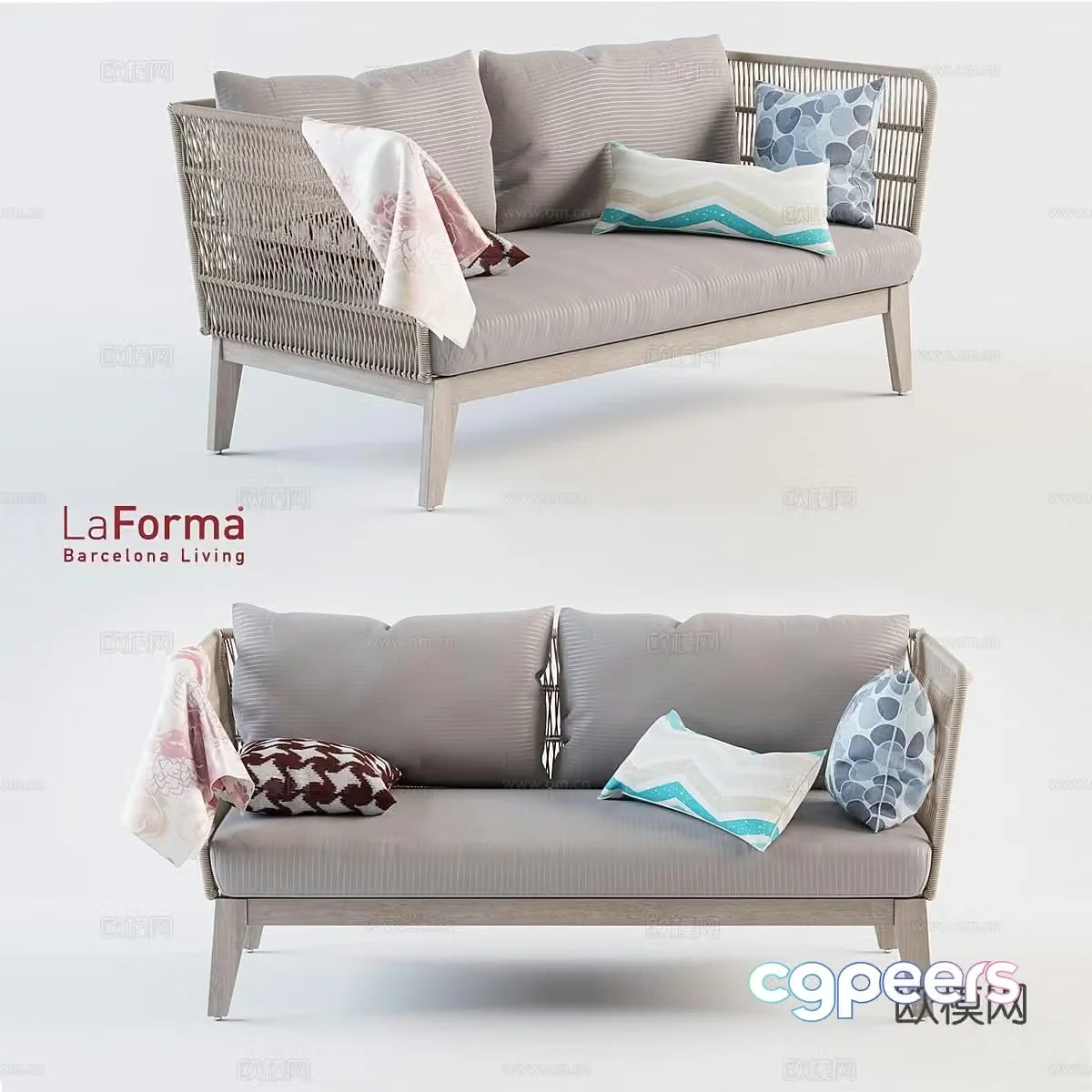 La Forma loveseat armchair 3d model