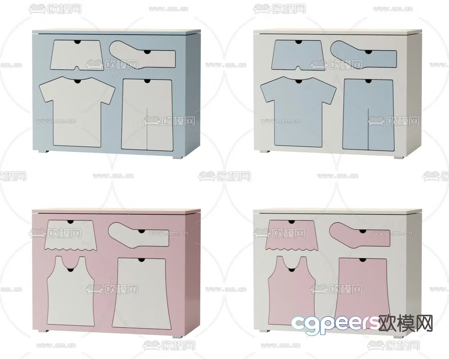 Children’s cabinet storage cabinet 3d model