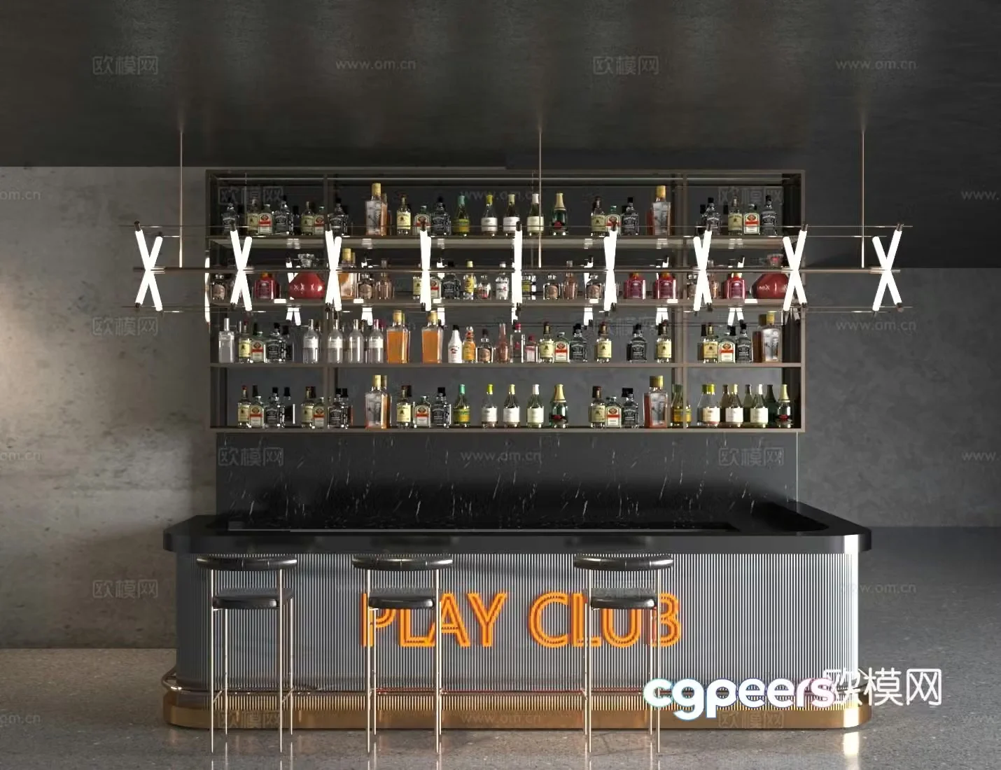 Bar Bar Drink Bar 3D Model