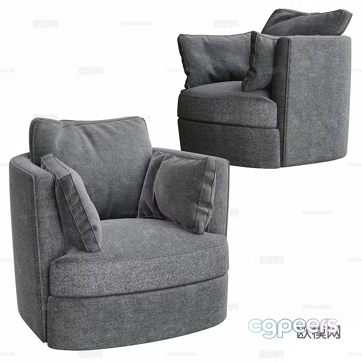 Modern Italian Eichholtz sofa chair 3d model