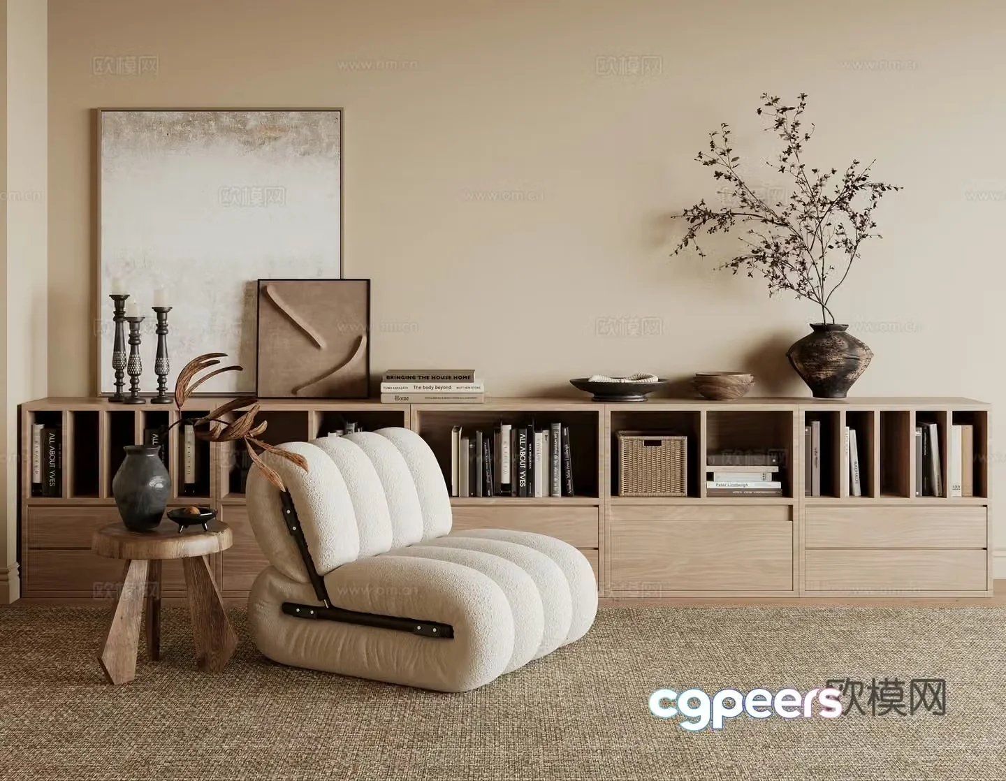 Modern Wasabi Wind TV Cabinet 3D Model